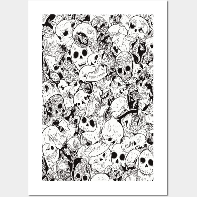 Happy Dead Faces Print Wall Art by Twisted Teeze 